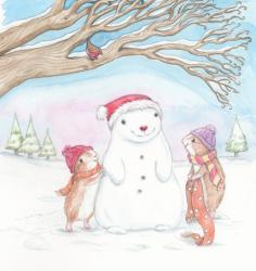 Guinea Pig Babies in the Snow, 2016, (watercolour) | Obraz na stenu