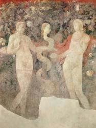 The Creation of Eve and Original Sin (detail of original sin), 1430 (fresco transferred to canvas) | Obraz na stenu