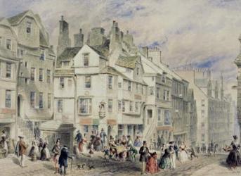 High Street, Edinburgh, showing John Knox's House, 19th century | Obraz na stenu
