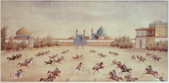Polo at Isfahan (gouache on paper) | Obraz na stenu