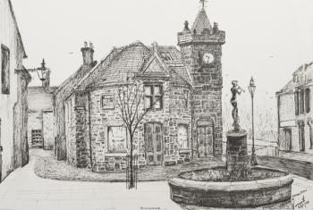 Peter Pan Statue, Kirriemuir, Scotland, 2007, (Ink on Paper) | Obraz na stenu