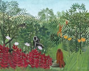 Tropical Forest with Monkeys, 1910 (oil on canvas) | Obraz na stenu