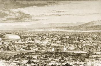 Salt Lake City in c.1870, from 'American Pictures', published by The Religious Tract Society, 1876 (engraving) | Obraz na stenu