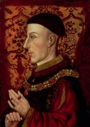 Portrait of Henry V (1387-1422) (oil on panel) (see 106922) | Obraz na stenu