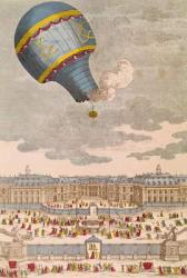 The Ballooning Experiment at the Chateau de Versailles, 19th September, 1783 (coloured engraving) | Obraz na stenu