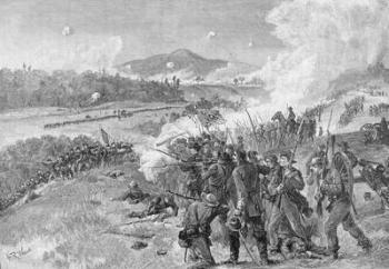 The Battle of Resaca, Georgia, May 14th 1864, illustration from 'Battles and Leaders of the Civil War', edited by Robert Underwood Johnson and Clarence Clough Buel (engraving) | Obraz na stenu