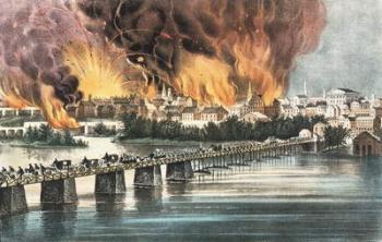 Fall of Richmond 2nd April 1865 (colour litho) | Obraz na stenu
