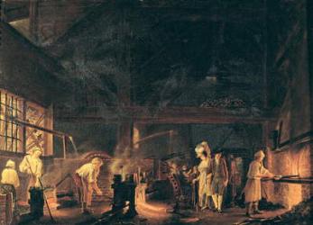 Interior of a Forge, 1771 (oil on canvas) | Obraz na stenu