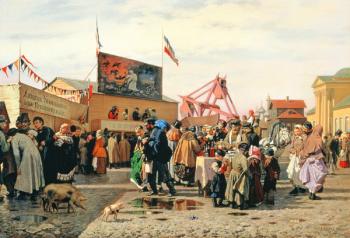 Stalls for Easter Week in Tula, 1868 (oil on canvas) | Obraz na stenu