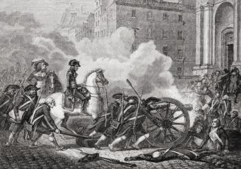 Defeat of the Parisian Sections, May 1795, from 'Histoire de la Revolution Francaise' by Louis Blanc (1811-82) engraved by Paul Jonnard (d.1902) 1847-62 (litho) | Obraz na stenu