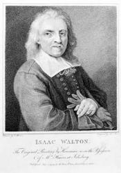 Portrait of Isaac Walton (1593-1683) engraved by Marino Bovi (1758-1805) 1794 (engraving) (b/w photo) | Obraz na stenu