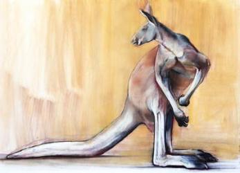Big Red (Kangaroo), 2014, (pastel and charcoal on paper) | Obraz na stenu