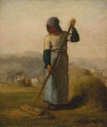 Woman with a Rake, probably 1856–57, (oil on canvas) | Obraz na stenu
