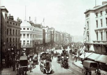 Regent Street, London c.1900 (b/w photo) | Obraz na stenu