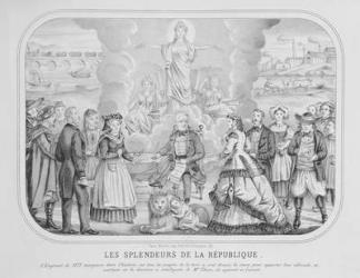 'Les Splendeurs de la Republique' ('The Splendours of the Republic'), 1872 (engraving) | Obraz na stenu