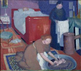 The First Bath, c.1899 (oil on canvas) | Obraz na stenu