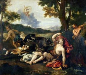 Adonis Killed by a Wild Boar (oil on canvas) | Obraz na stenu