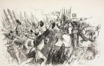 King Henry's forces at the siege of Harfleur, France, 1890 (litho) | Obraz na stenu