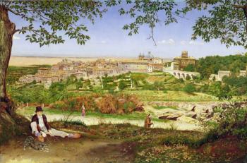 Ariccia, Italy, 1860 (oil on panel) | Obraz na stenu