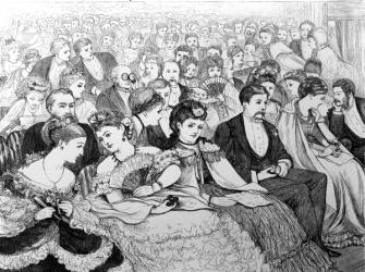 Stalls at the Opera, published in 'The Graphic', 1870 (engraving) | Obraz na stenu