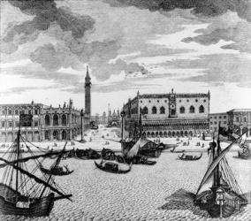 View of St. Mark's Square from the Lagoon, Venice (engraving) | Obraz na stenu