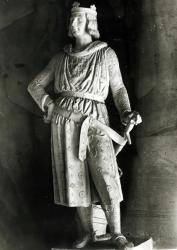 Robert of France (1216-50), Count of Artois (1237-50) 1842-43 (plaster) (b/w photo) | Obraz na stenu