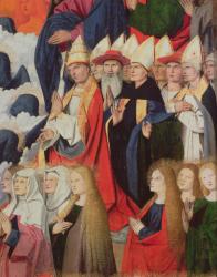 Prelates and saints, detail of the Coronation of the Virgin, 1453-54 (oil on panel) | Obraz na stenu