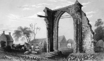 Remains of Bycknacre Priory, Essex, engraved by William Tombleson, 1832 (engraving) | Obraz na stenu