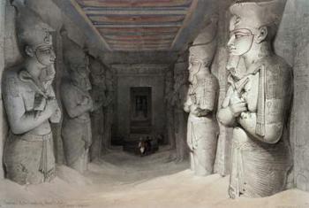 Interior of the Temple of Aboo Simbel, from 'Egypt and Nubia', lithograph by Louis Haghe, 1849 (litho) | Obraz na stenu