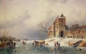 Frozen Winter Scene, 19th century | Obraz na stenu