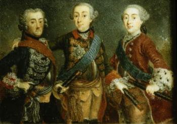 Paul, Frederick II and Gustav Adolph of Sweden (w/c on paper) | Obraz na stenu