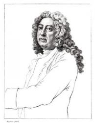 Sir James Thornhill (1676-1734) (engraving) (b&w photo) | Obraz na stenu