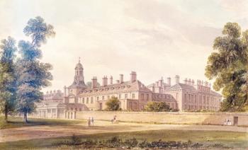 The South-West view of Kensington Palace, 1826 (w/c on paper) | Obraz na stenu