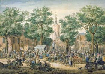 Market in The Hague, 1769 (oil on canvas) | Obraz na stenu