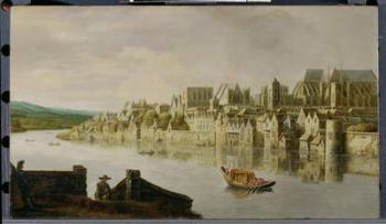 The Thames at Westminster Stairs, c.1630 (oil on panel) | Obraz na stenu