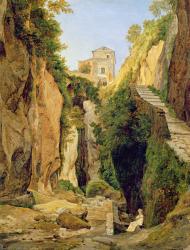 Ravine at Sorrento, 1823 (oil on paper on canvas) | Obraz na stenu