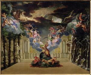 Set design for 'Atys' by Jean-Baptiste Lully (1632-87) (oil on canvas) | Obraz na stenu