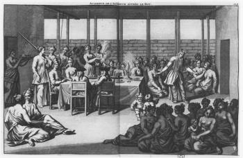 Audience given by the Sultan of Bantam to Cornelis de Bruijn (engraving) | Obraz na stenu