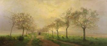 Apple Trees and Broom in Flower (oil on canvas) | Obraz na stenu