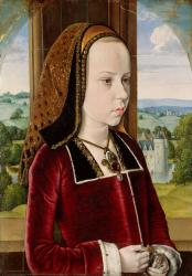 Portrait of Margaret of Austria, c.1490 (oil on oak panel) | Obraz na stenu