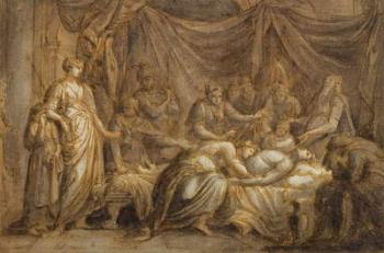Andromache Mourning the Death of Hector, 1760-63 (pen & ink and wash on paper) | Obraz na stenu