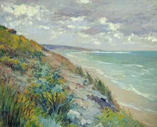 Cliffs by the sea at Trouville (oil on canvas) | Obraz na stenu
