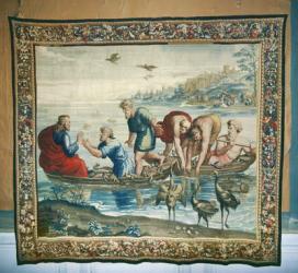 Tapestry depicting the Acts of the Apostles, The Miraculous catch of Fish, woven at the Beauvais Workshop under the direction of Philippe Behagle (1641-1705), 1695-98 (wool tapestry) | Obraz na stenu