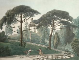 The Maze or Belvedere of the Jardin des Plantes in Paris, engraved by Nicolas Marie Joseph Chapuy (1790-1858) (aquatint) | Obraz na stenu
