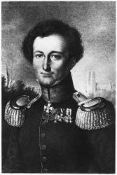 Karl von Clausewitz (1780-1831) (litho) (b/w photo) | Obraz na stenu