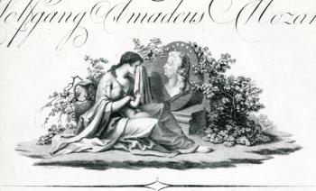 Title page of Part I from 'Oeuvres complettes' engraved by Amadeus Wenzel, 1798 (engraving) | Obraz na stenu