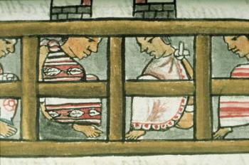 Ms Palat. 218-220 Book IX Aztec prisoners, from the 'Florentine Codex' by Bernardino de Sahagun, c.1540-85 | Obraz na stenu