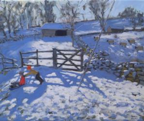 Farm at Elton, near Rowsley, 2008 (oil on canvas) | Obraz na stenu