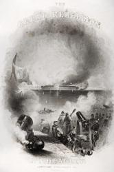 Title page illustration of The attack on Fort Sumter in 1861, from 'The Great Rebellion' by J.T. Headley, published 1866 (litho) | Obraz na stenu