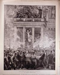Burning of the Ring Theatre, Vienna: How Some were Saved, from 'The Illustrated London News', 24th December 1881 (engraving) | Obraz na stenu